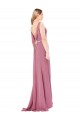 Outlet Long Slim Chiffon Prom Dress with Beaded Waist