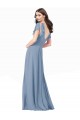 Outlet Chiffon Prom Dress with Flutter Sleeves and Front Slit