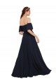 Outlet Off the Shoulder Floaty Sleeves Chiffon Prom Dress with High Slit