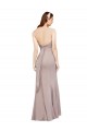 Outlet Fit and Flare Long Chiffon Prom Dress with Sash and Open Back