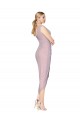 Outlet Cocktail Length High Low Mermaid Chiffon Wrapped Prom Dress