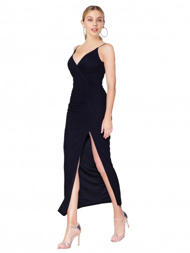 Outlet Chiffon High Neck Spaghetti Straps Short Cocktail Dress / Prom Dress