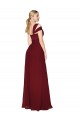 Outlet Off the Shoulder Long Chiffon Prom Dress with Side Slit
