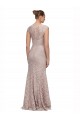 Outlet Sweetheart Neckline Cap Sleeves Lace Prom Dress with Twist