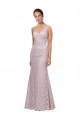 Outlet Lace V-Neckline Long Full Length Prom Dress