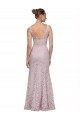 Outlet Lace V-Neckline Long Full Length Prom Dress