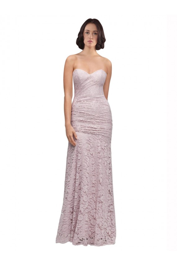 Outlet Floor Length Long Mermaid Lace Prom Dress with Low Back