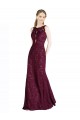 Outlet Long Lace Prom Dress with Peekaboo Bodice and Keyhole Back
