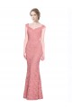 Outlet Sweetheart Mermaid Long Lace Prom Dress with Wide Straps