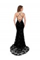 Outlet High Neckline Lace Open Back Prom Dress with High Slit