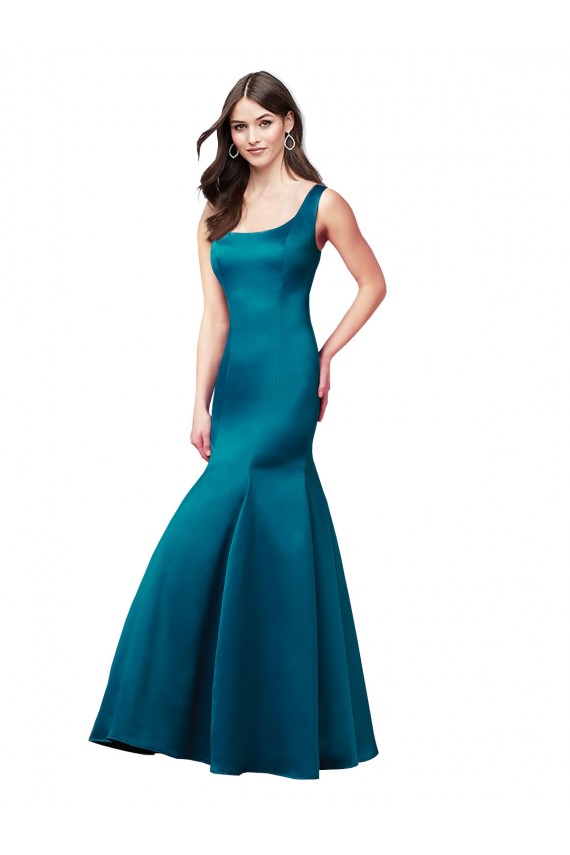 Outlet Long Sleek Satin Prom Dress with U-Back