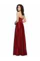 Outlet Strapless Satin Prom Dress with Beaded Pocket and Soft Pleating