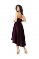 Outlet Elegant High Low Satin Prom Dress with Criss Cross Back