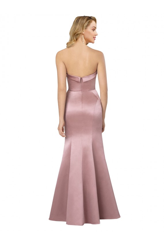 Outlet Old Hollywood-Inspired Strapless Satin Prom Dress
