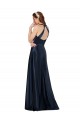 Outlet Long Satin Prom Dress with Halter Neckline