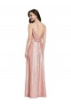 Outlet High Neck Low Back Sparkling Sequin Prom Dress