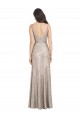 Outlet V-Neck Fully Sequin Prom Dress with V-Back and Front Slit