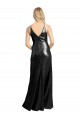 Outlet Full Length A-Line Sequin Prom Dress with Spaghetti Straps V-Neckline