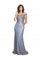 Outlet Off the Shoulder Sweetheart Neckline Sequin Prom Dress with Thigh High Slit