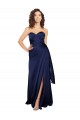 Outlet Floor Length Wrap Skirt Silky Satin Prom Dress