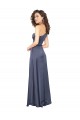 Outlet Draped Silky Satin Prom Dress with Tied Waist