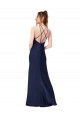 Outlet High Neck Satin Prom Dress with Strappy Back