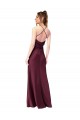Outlet Cowl Back V-Neck Silky Satin Prom Dress