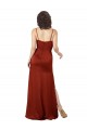 Outlet Floor-Length Silky Satin Prom Dress with Skirt Slit