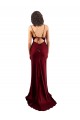 Outlet Cowl Neck Long Criss Cross Open Back Silky Satin Prom Dress
