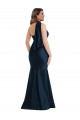 Outlet Scarf Neck One Shoulder Silky Satin Mermaid Prom Dress with Front Slit