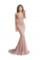 Outlet Deep V-Neck Mermaid Low Back Long Spandex Prom Dress