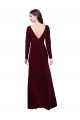 Outlet Long Sleeves Spandex Prom Dress with Front Slit