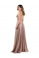Outlet Long A-Line Plunge V-Neckline Spandex Prom Dress with Slit