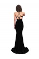 Outlet Fishtail Shaped V-Neck Open Back Spandex Prom Dress