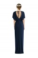 Outlet Open Back Short Sleeves Draped Tulip Skirt Maxi Spandex Prom Dress