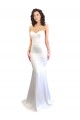 Outlet Sweetheart Strapless High Neck Long Crepe Prom Dress