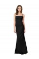 Outlet Fit and Flare Slim Crepe Prom Dress with Cutout Back