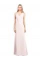 Outlet V-Neck Keyhole Back Crepe Trumpet Prom Dress
