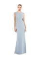 Outlet Draped Backless Crepe Prom Dress with Pockets