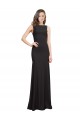 Outlet Sleeveless Bateau Neckline Crepe Prom Dress with Twist Back