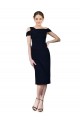 Outlet Draped Cross Shoulder Stretch Crepe Cocktail Prom Dress / Homecoming Dress