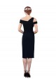 Outlet Draped Cross Shoulder Stretch Crepe Cocktail Prom Dress / Homecoming Dress