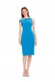 Outlet Sleeveless Crepe Cocktail Prom Dress / Homecoming Dress with Keyhole Off The Shoulder Detailing