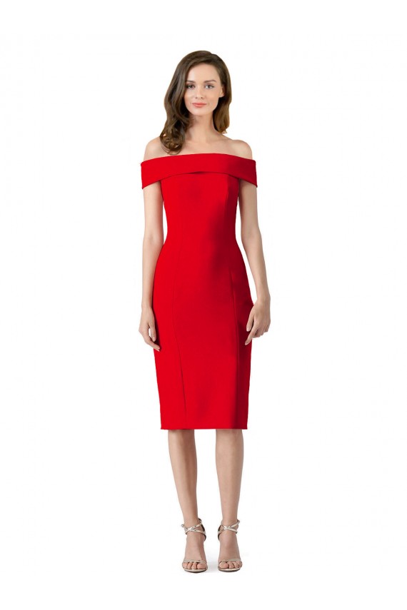 Outlet Off the Shoulder Square Neck Cocktail Prom Dress / Homecoming Dress