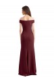 Outlet Off the Shoulder Fit and Flare Stretch Crepe Prom Dress