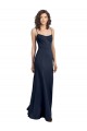 Outlet Fit and Flare Scoop Neck Long Sleeveless Stretch Crepe Prom Dress