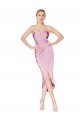 Outlet High Neck Spaghetti Straps Short Cocktail Crepe Prom Dress