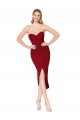 Outlet Cocktail Length Sweetheart Mermaid Wrap Crepe Prom Dress
