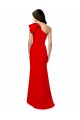 Outlet High Neck Ruffle Frill One Shoulder Maxi Crepe Prom Dress