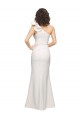 Outlet One Shoulder Long Full Length Crepe Prom Dress with Ruffles and Side Split